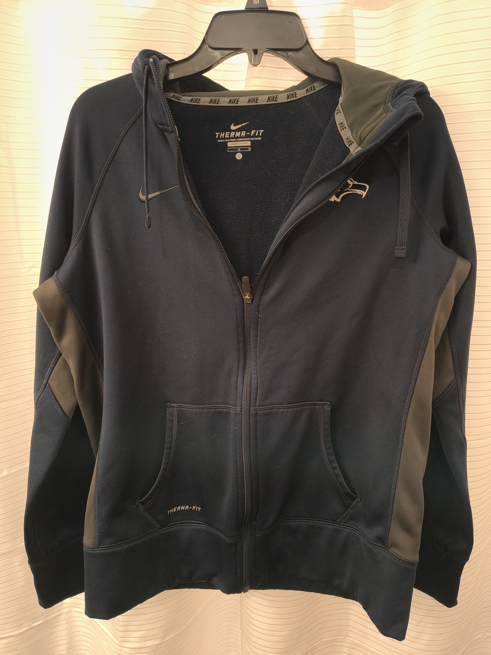 Nike Navy & Gray Therma-FIT Full-Zip Bomber Hoodie